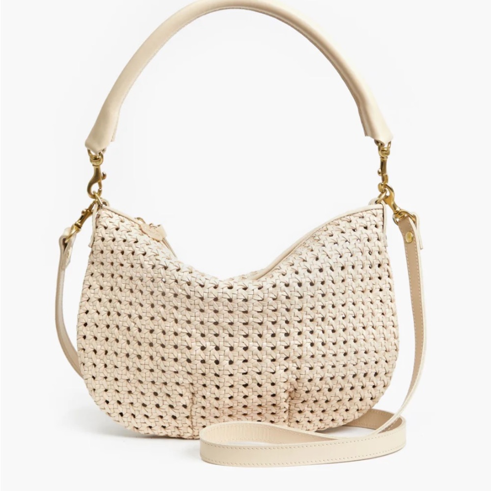Clare V. Petite Moyen Cream Rattan